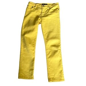 2P yellow cotton jeans. Lauren Jeans company